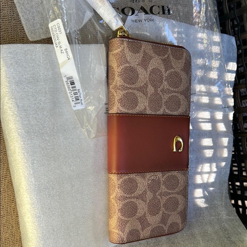 Coach Brown and Tan Wallet